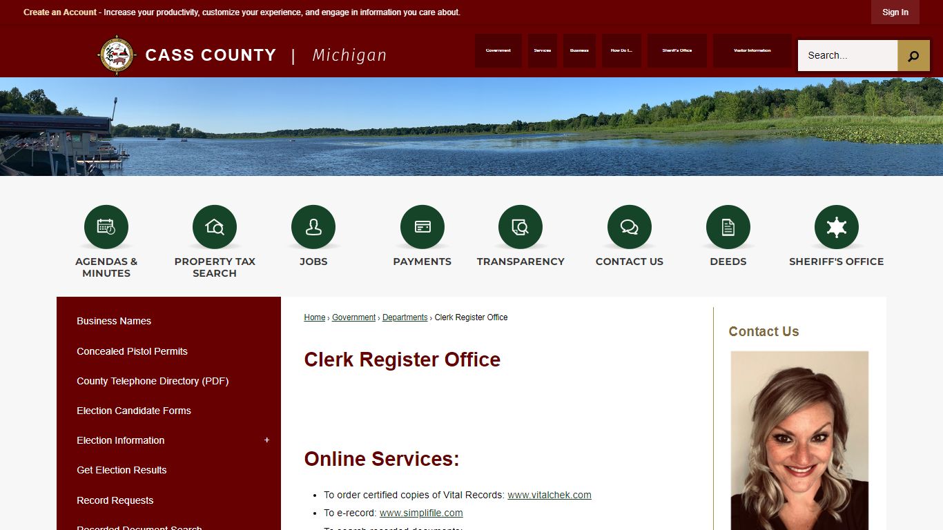 Clerk Register Office | Cass County, MI